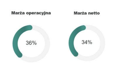 Marża operacyjna i marża netto - wykres