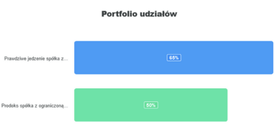 Portfolio udziałów wspólników - wykres