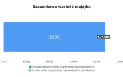 Wartość udziałów wspólników - wykres